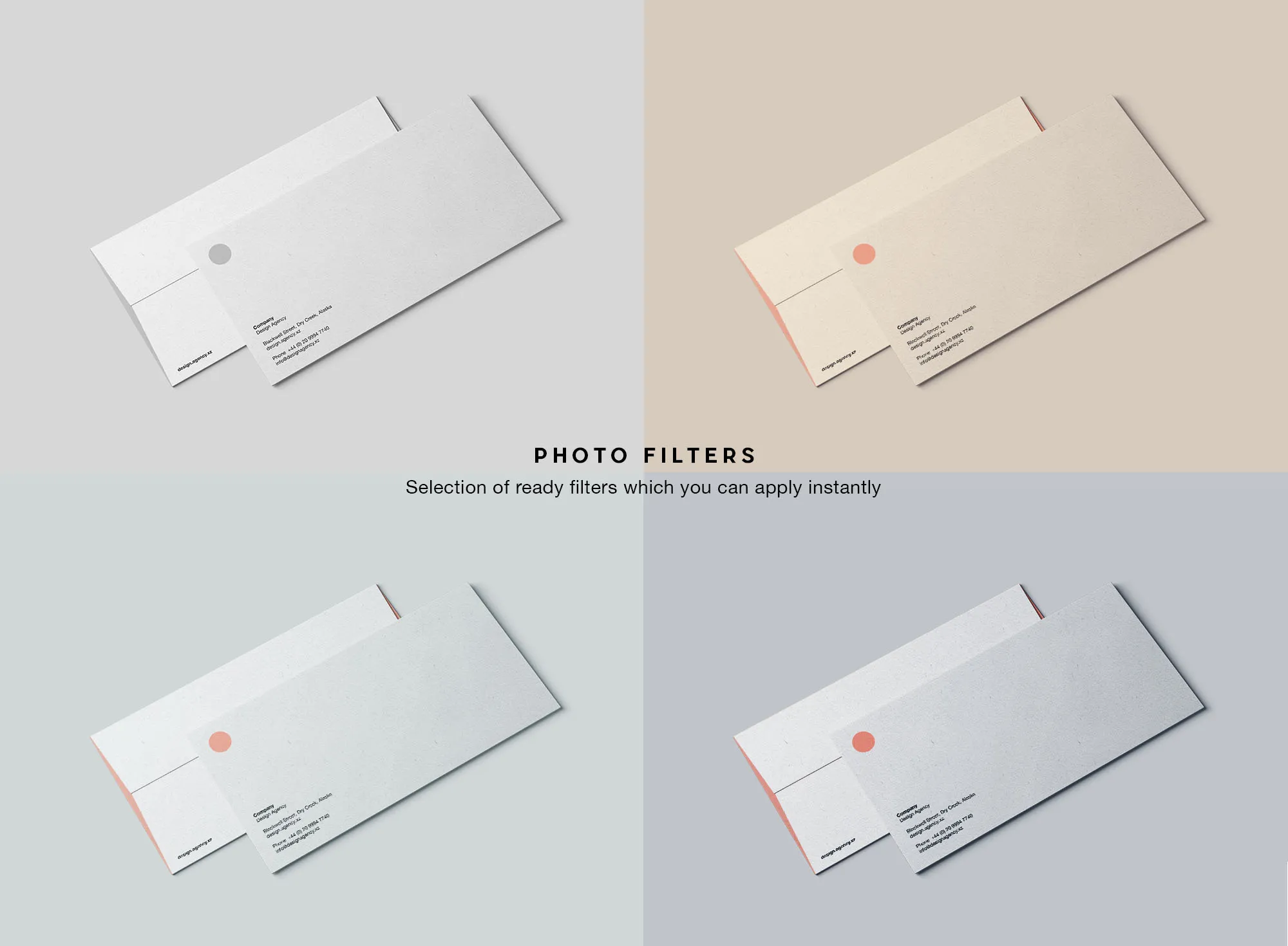 标准DL信封设计图样机PSD模板 Standard DL Envelope Mockup插图(8)