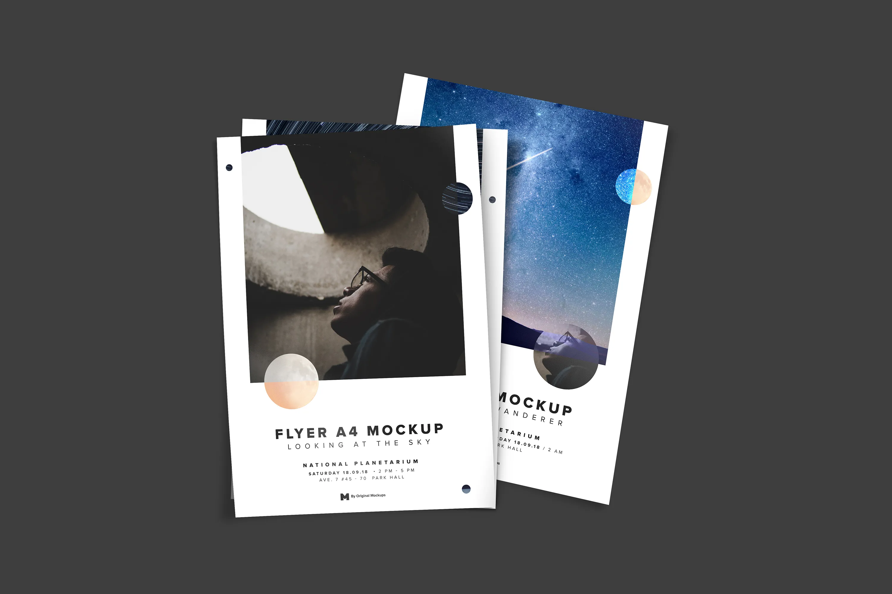 A4-A5尺寸传单设计堆叠预览效果样机02 A4-A5 Flyer Stack Mockup 02插图(2)