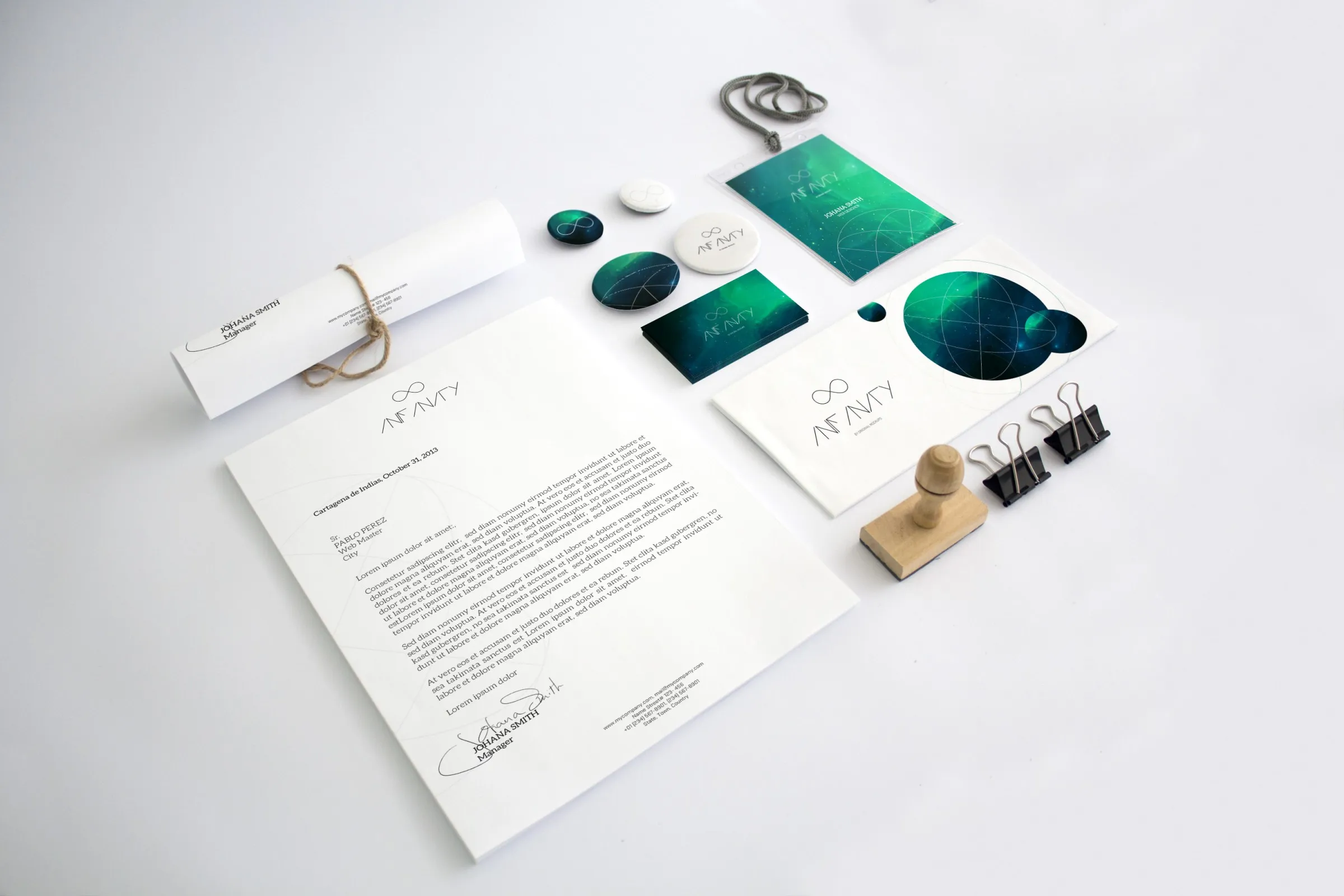 企业VI视觉设计效果图办公用品样机模板 Stationery Mockup 5插图