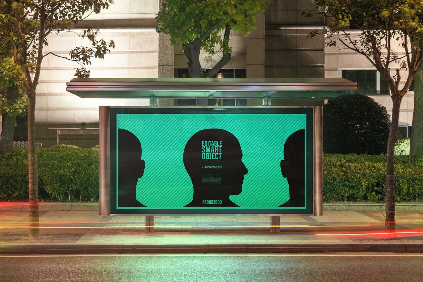 城市夜景海报广告牌设计效果图预览样机素材库精选#5 Urban Poster-Billboard Mock-Ups – Night Edition #5插图