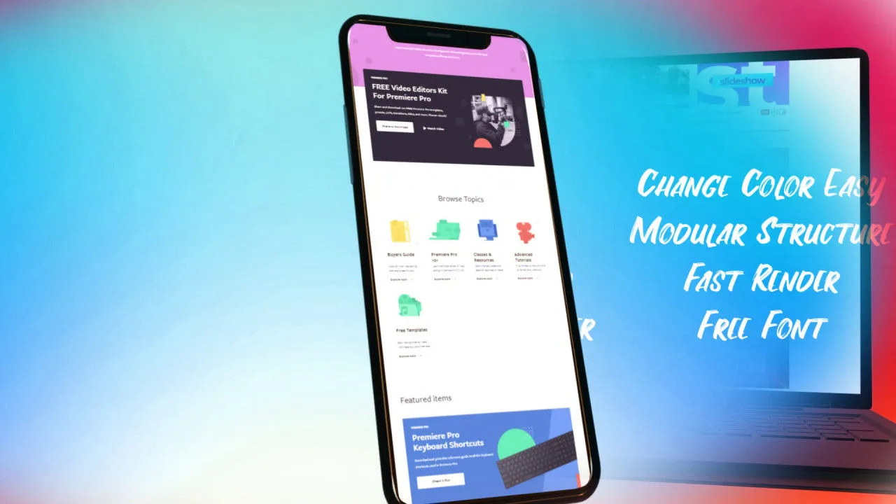 简短的网站放大器软件开场白像素设计精选AE模板