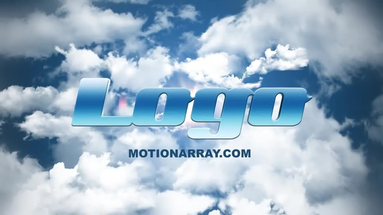 天空云朵标志像素设计精选AE模板