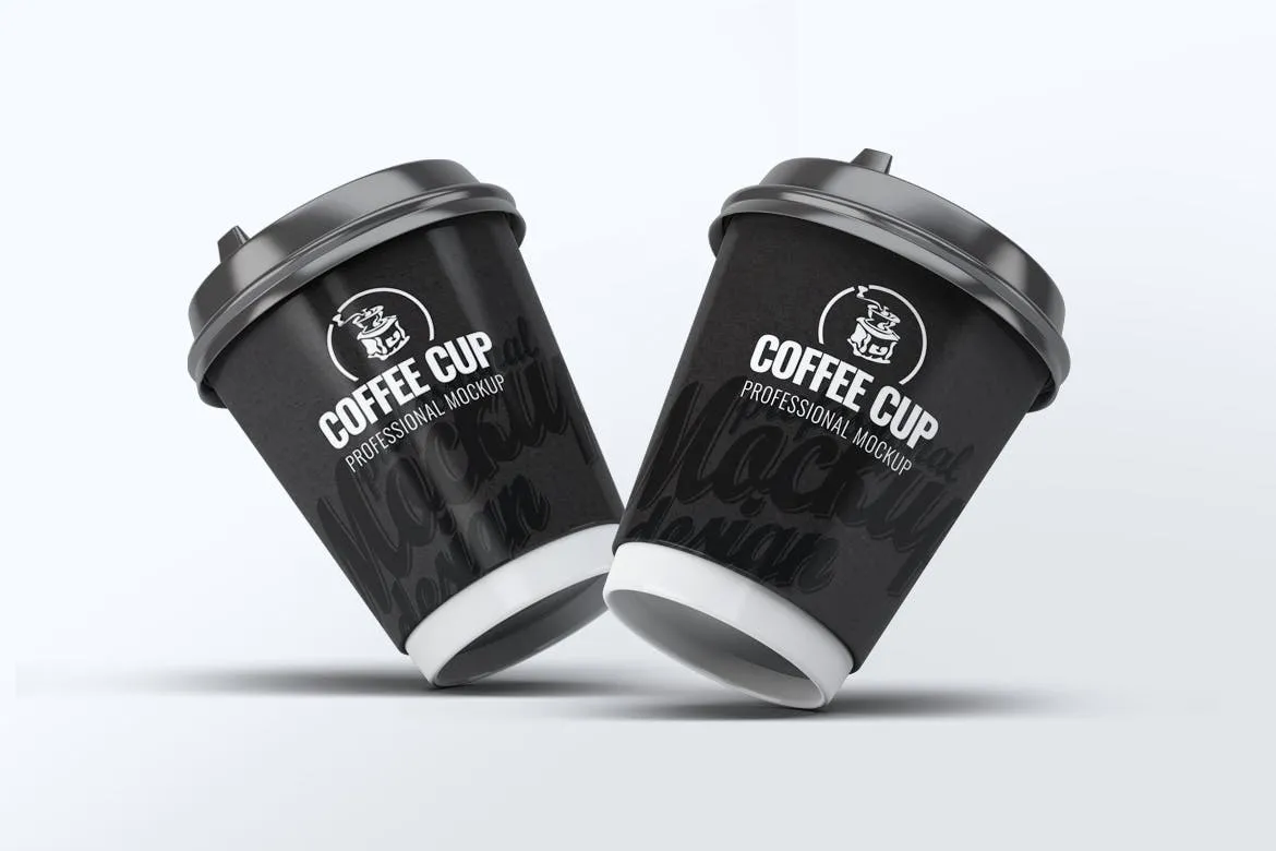 咖啡纸杯外观设计效果图样机模板 Coffee Cup Mock-Up V.2插图(3)