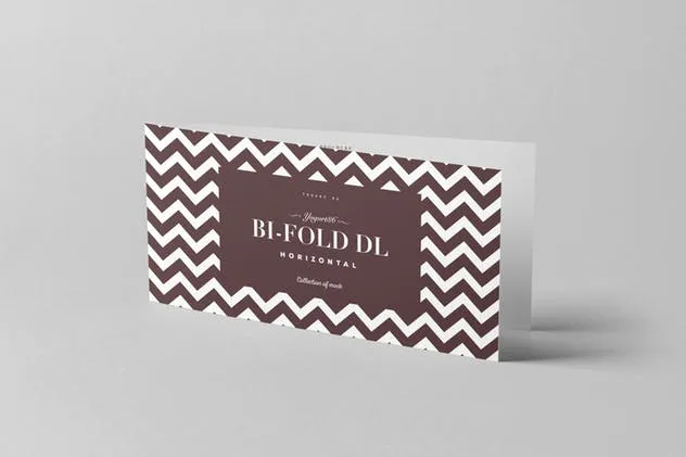 对折长方形小册样机模板2 Bi-Fold DL Horizontal Brochure 2插图(5)