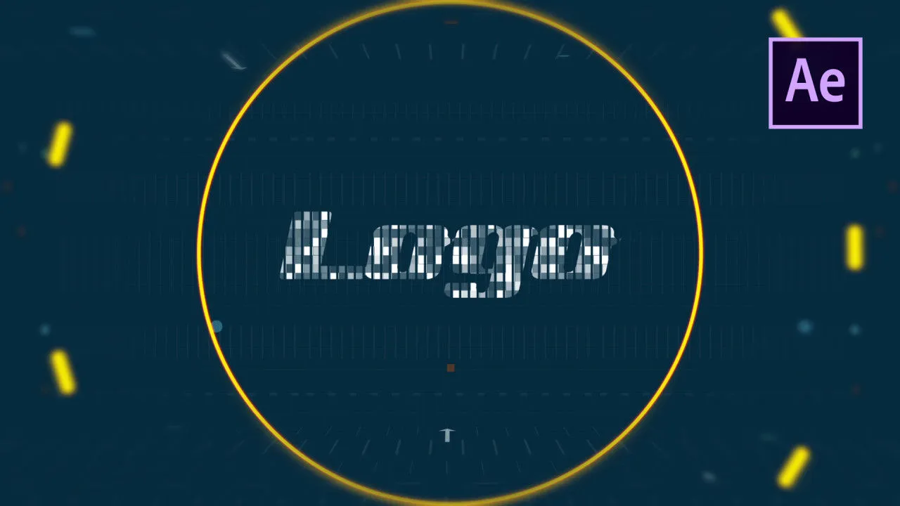 色彩鲜艳创意的动态动画徽标像素设计精选AE模板