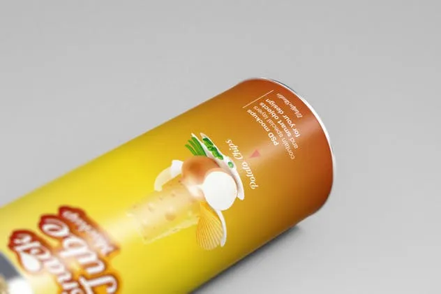 薯片圆筒食品包装样机模板 Snack Tube Mockup插图(2)