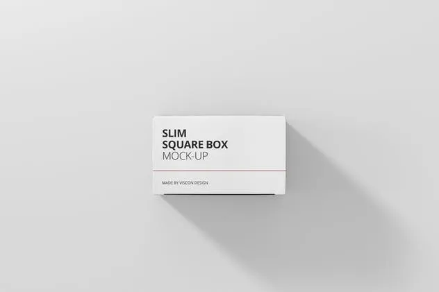 方形薄纸盒包装盒样机 Package Box Mockup – Slim Square插图(4)