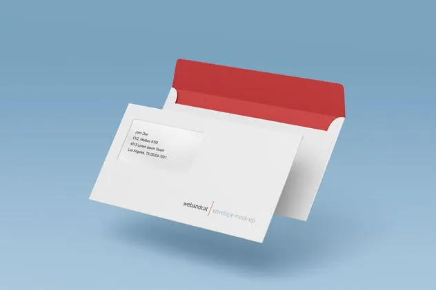 创意信封设计制作展示样机模板 Envelope DL Mock-up插图(4)