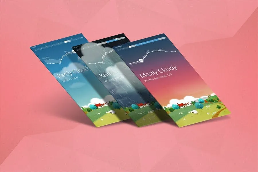 APP应用交互界面设计效果图样机 App Mock up – Isometric Scenes插图(1)