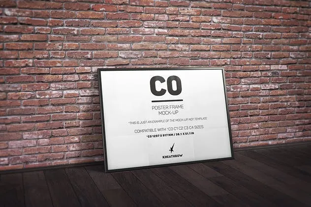 优雅海报画框样机模板 C0 Elegant Poster Frame Mock-Ups插图(9)