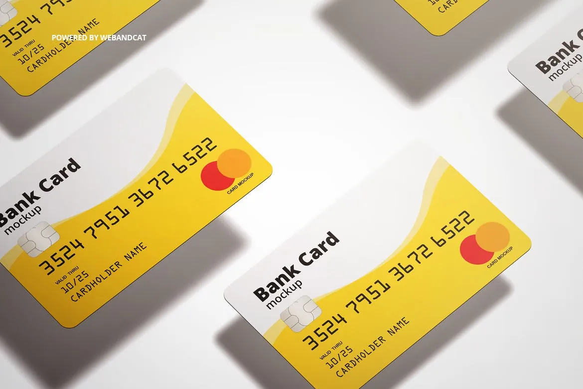 银行卡/会员卡版面设计效果图素材库精选模板 Bank / Membership Card Mockup插图(8)