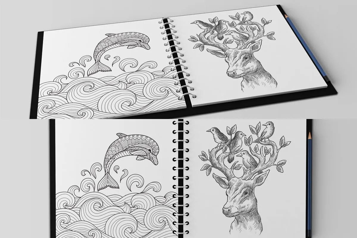 多用途活页记事本描绘本样机V3 Multipurpose Paper Mockups V3插图