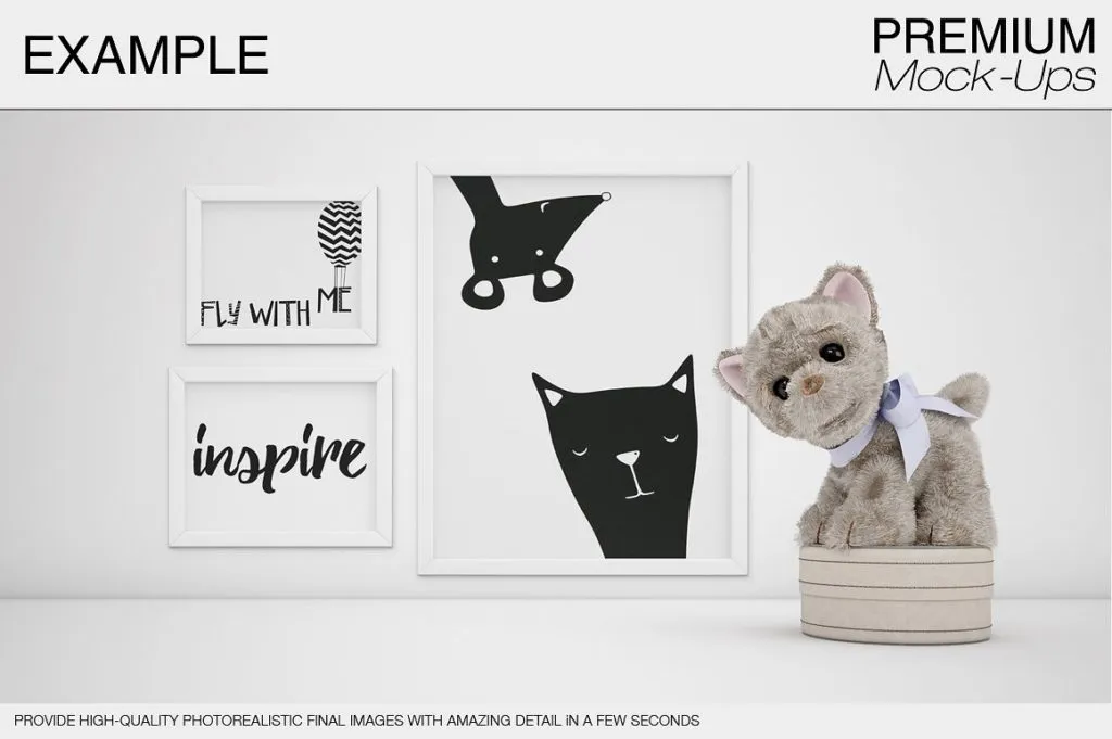 一组适合儿童的相框场景Mockups下载[psd]插图(12)