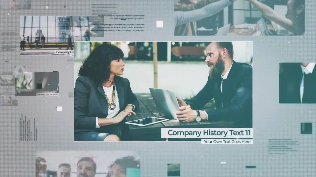 公司历史变迁动画像素设计精选AE模板