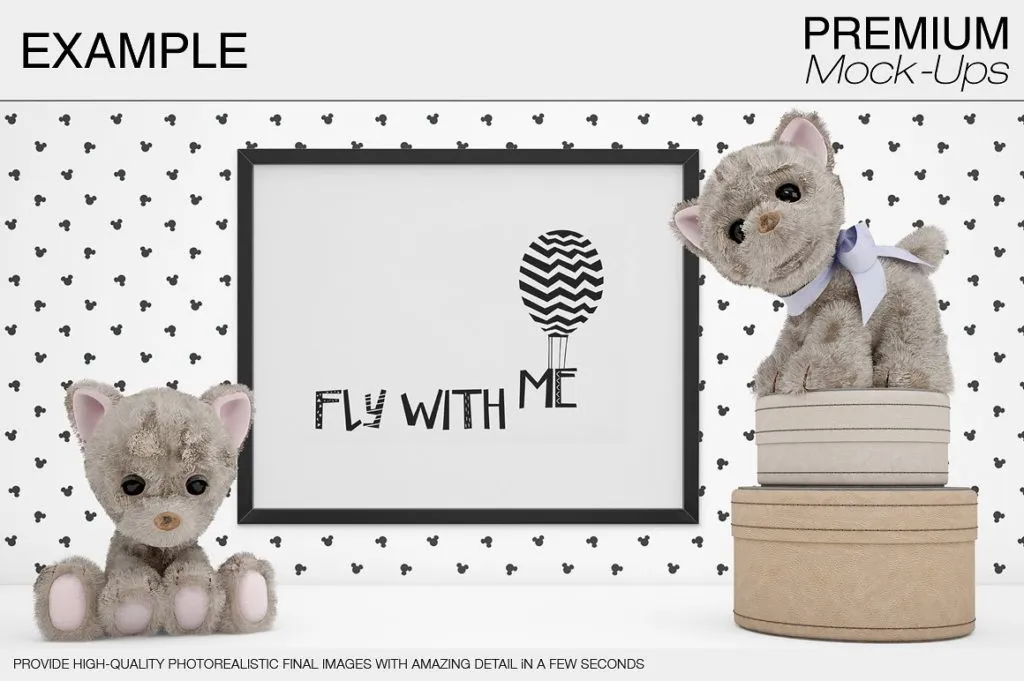 一组适合儿童的相框场景Mockups下载[psd]插图(4)