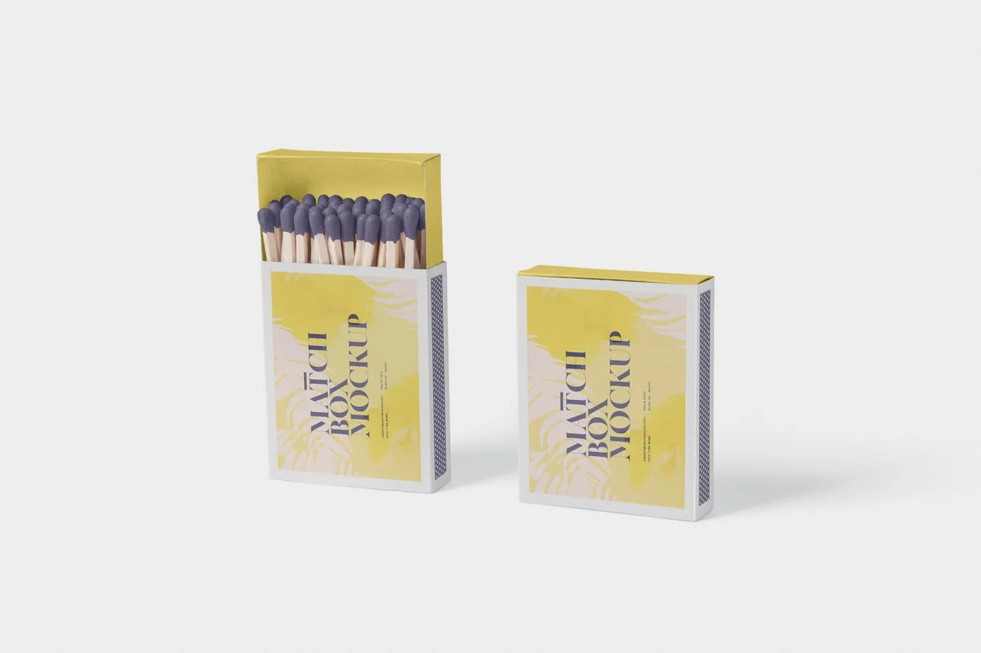 火柴盒外观设计样机模板 Match Box Mock-Up Set插图(3)