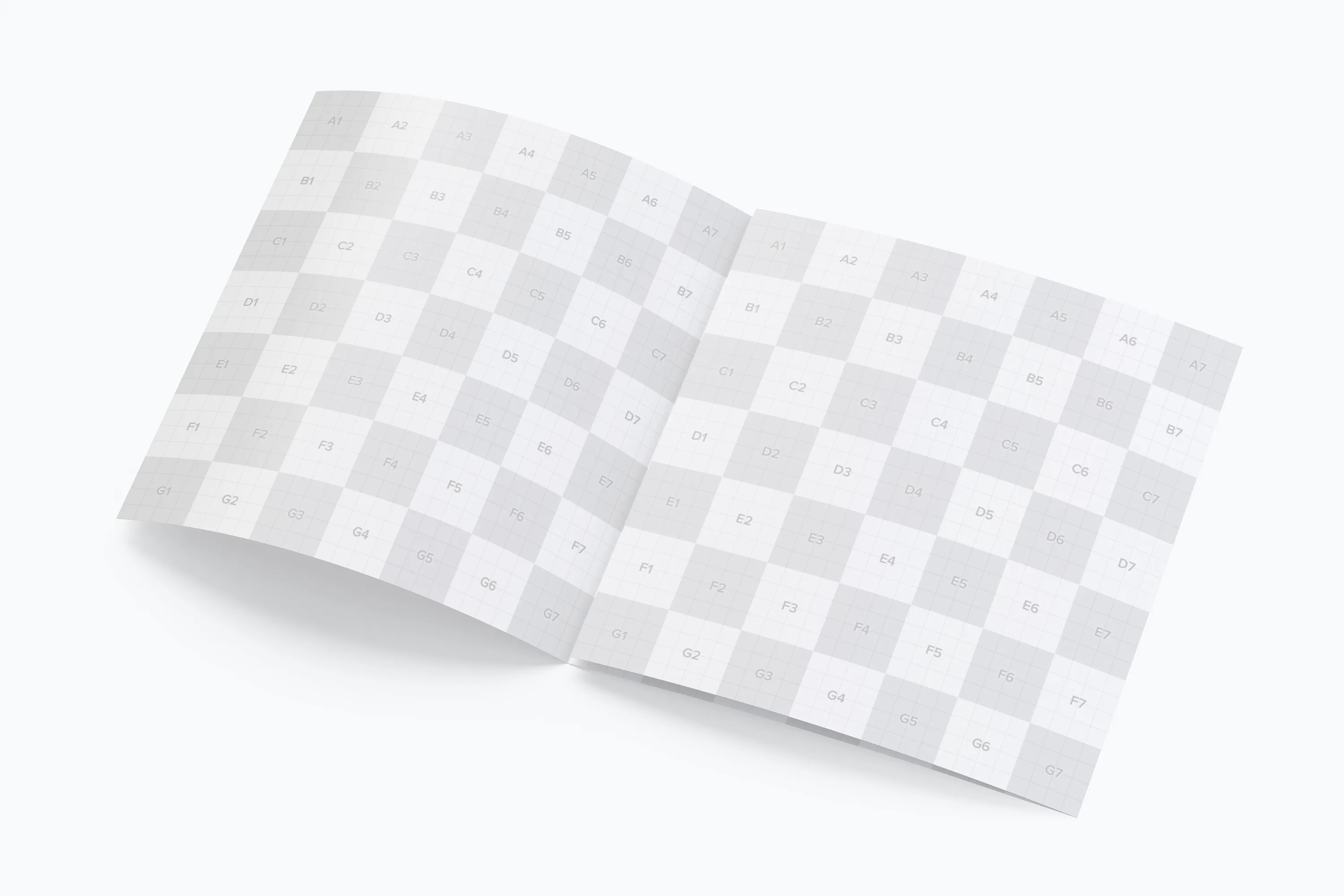 方形三折小册子传单设计样机模板04 Square Tri-Fold Brochure Mockup 04插图(3)