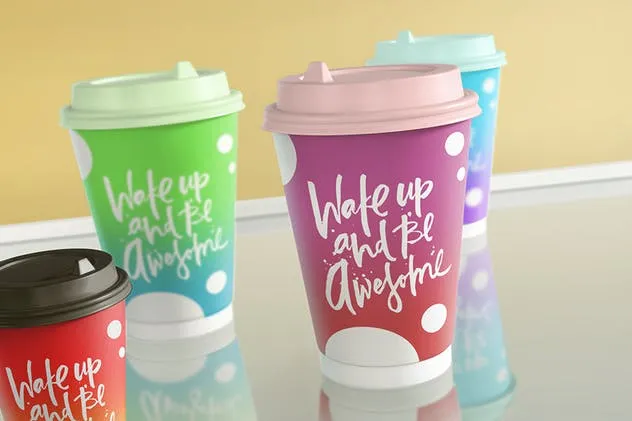 咖啡饮料纸杯样机模板 Paper Cup Mockup插图(2)