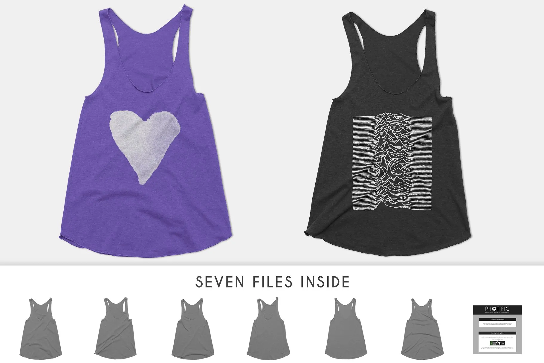 女士背心样机模板 American Apparel TR308 Tank Mockups插图(2)