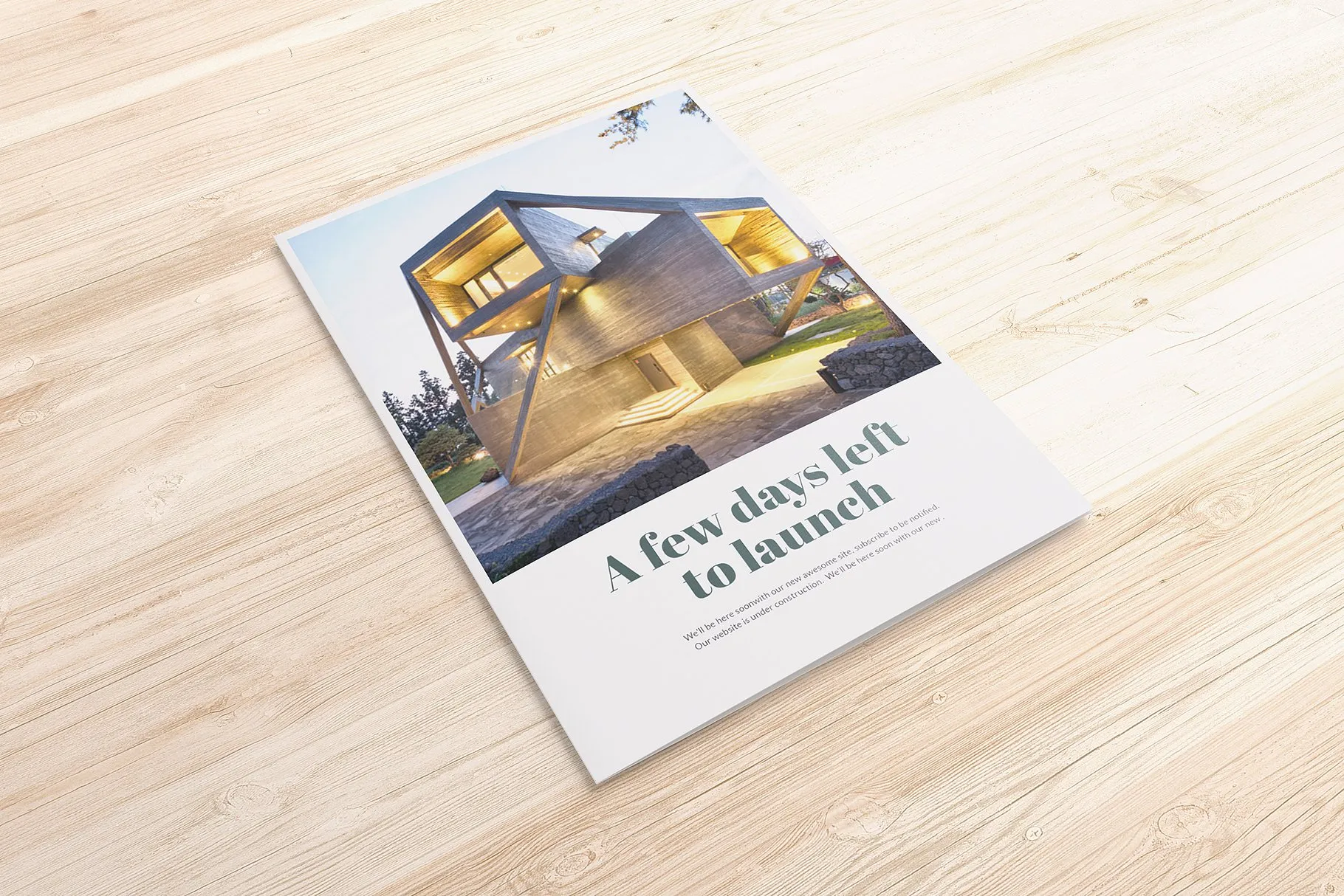 对折小册子样机模板 Half-Fold brochure Mockups插图(6)