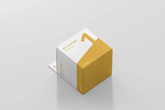 药物方形包装盒样机展示模板 Package Box Mockup – Square with Hanger插图(3)