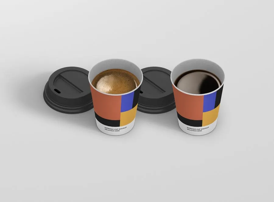 浓缩咖啡杯一次性纸杯素材库精选 Espresso Coffee Cup Mockup插图(11)