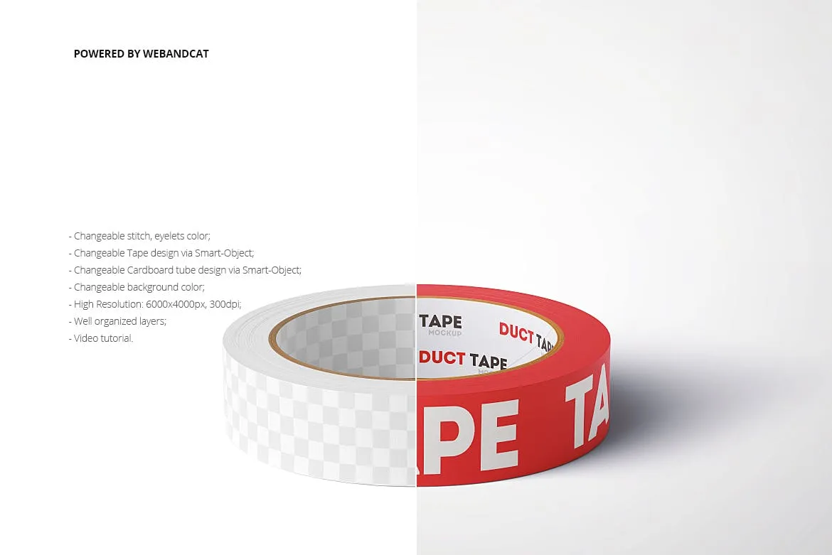 管道胶带图案设计效果图样机v2 Duct Tape Mock-up 2插图(1)