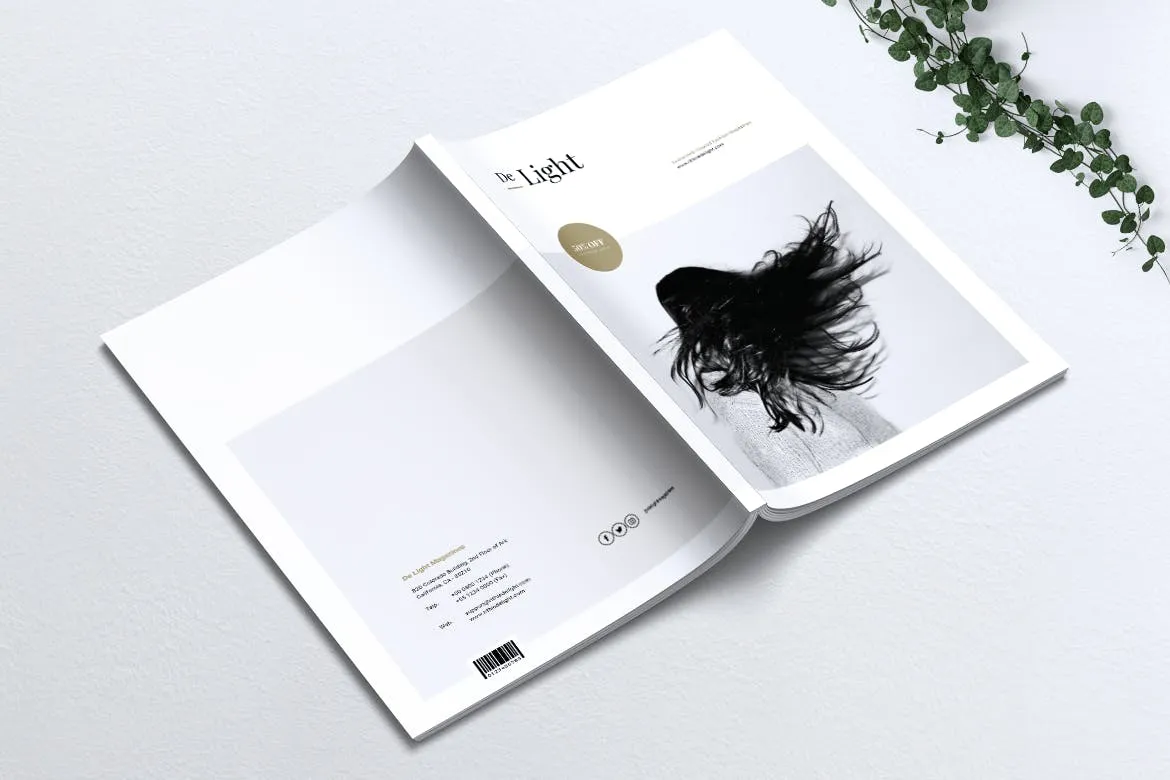 时尚服装品牌产品目录/画册设计模板 DE LIGHT Minimalist Fashion Magazine插图(9)