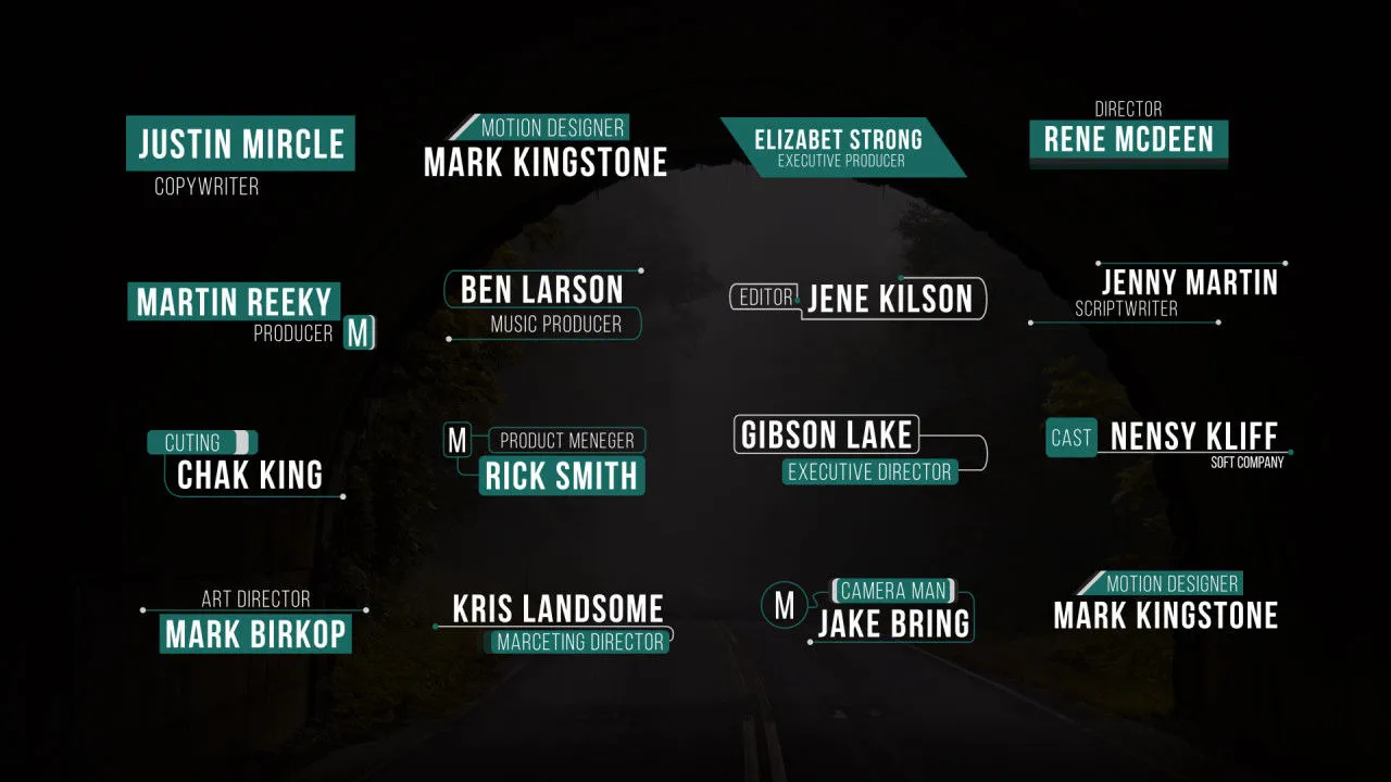 15组种简洁文字标题字幕条像素设计精选AE模板