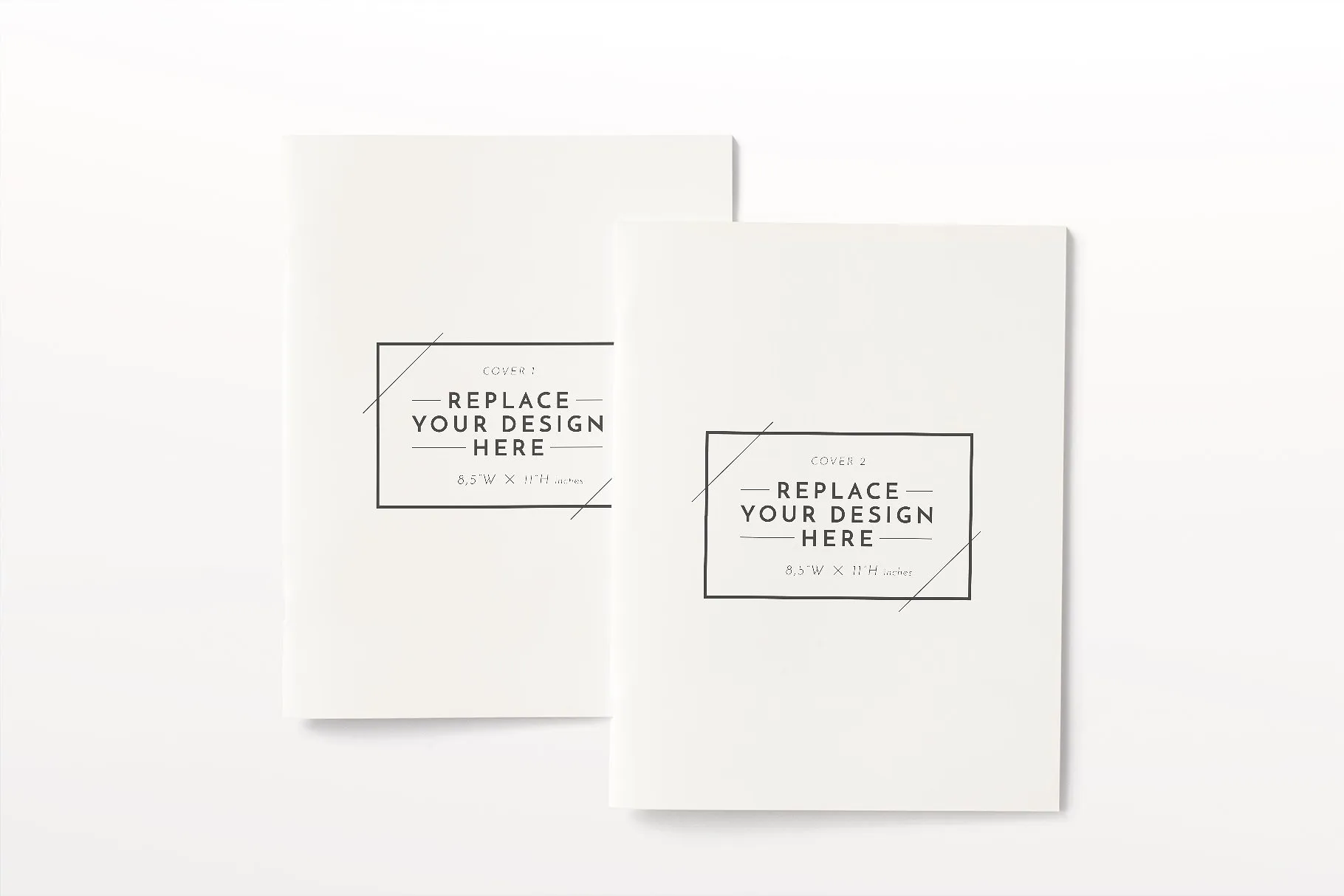 小册子外观设计展示样机模板 US Portrait Brochure Mockups插图(5)