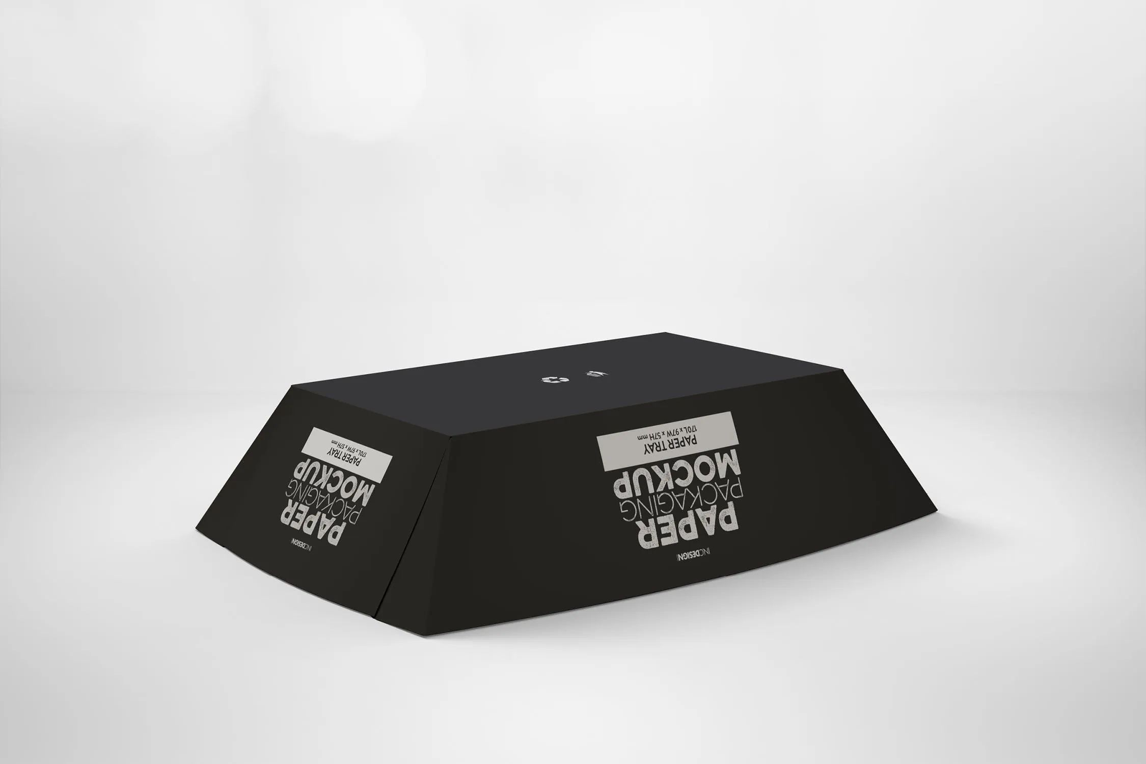 创意纸盘包装设计效果图样机模板 Paper Tray 1 Packaging Mockup插图(1)