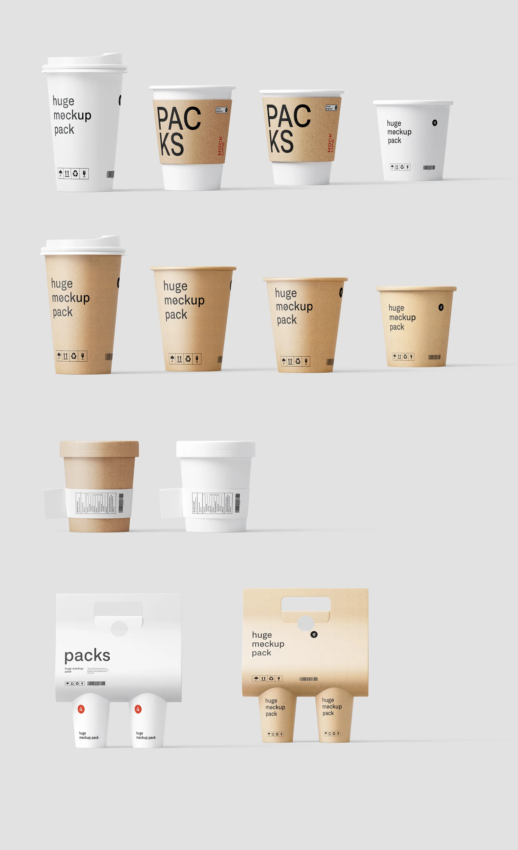 超高清食品包装样机大合集120 Packages Mockups插图(1)