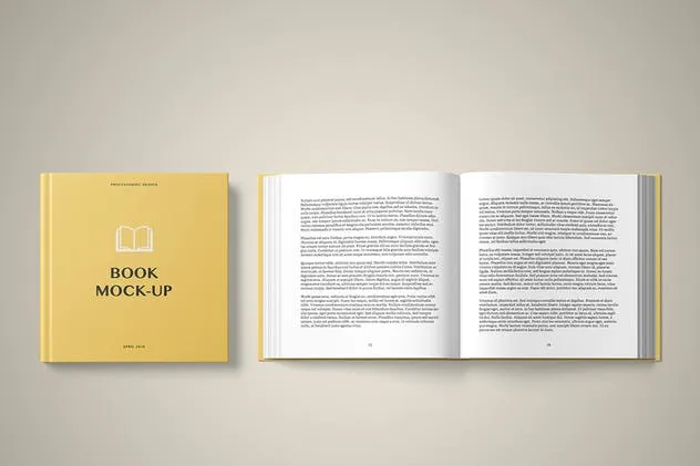 精装硬封面方形书展示样机模板 Hard Cover Square Book Mockup – Set 2插图(9)
