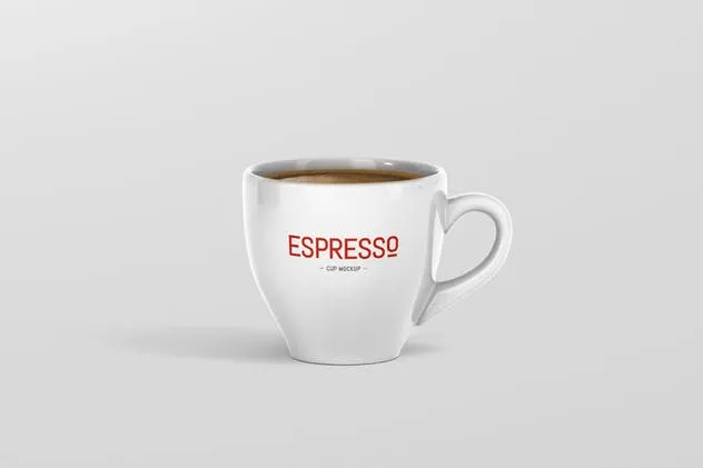 卡布奇诺浓品牌咖啡杯样机 Espresso Cup Mockup插图(13)