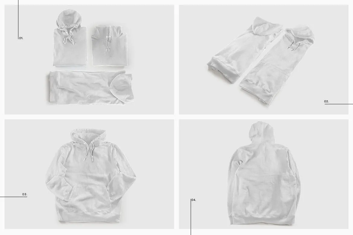 彩色连帽衫运动衫卫衣设计图样机模板 Color Hoodie Sweatshirt Mockup插图(12)