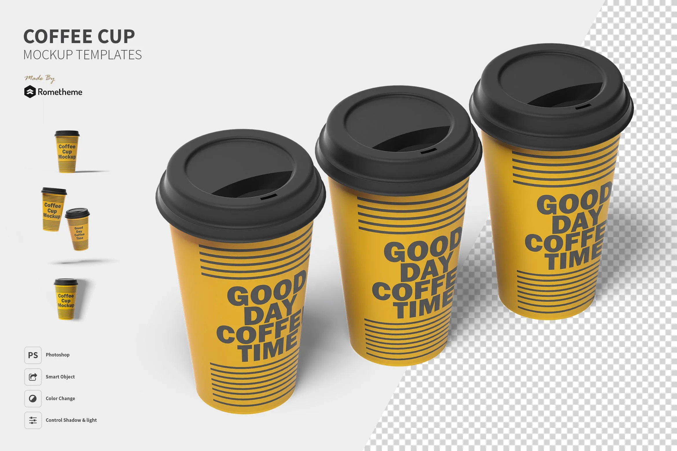 一次性咖啡纸杯设计图像素设计精选 Coffee Cup Mockup Set FH
