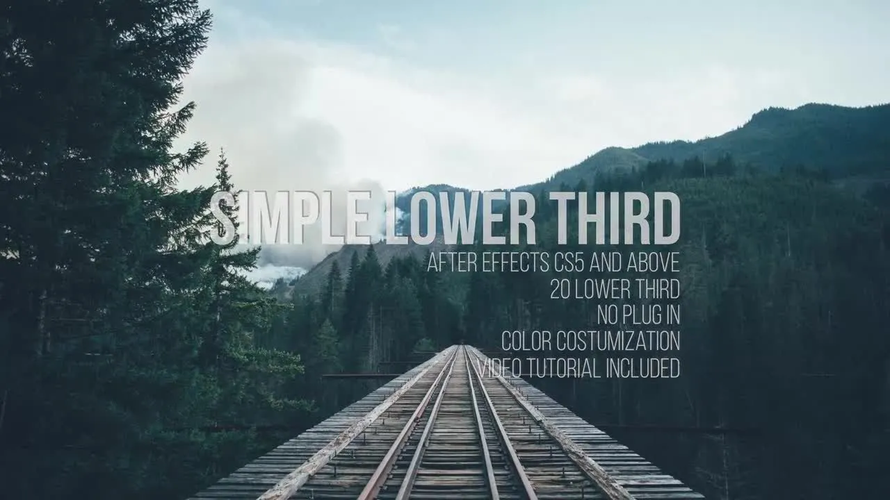 20个现代简单出色的低三分之二动画标题像素设计精选AE模板