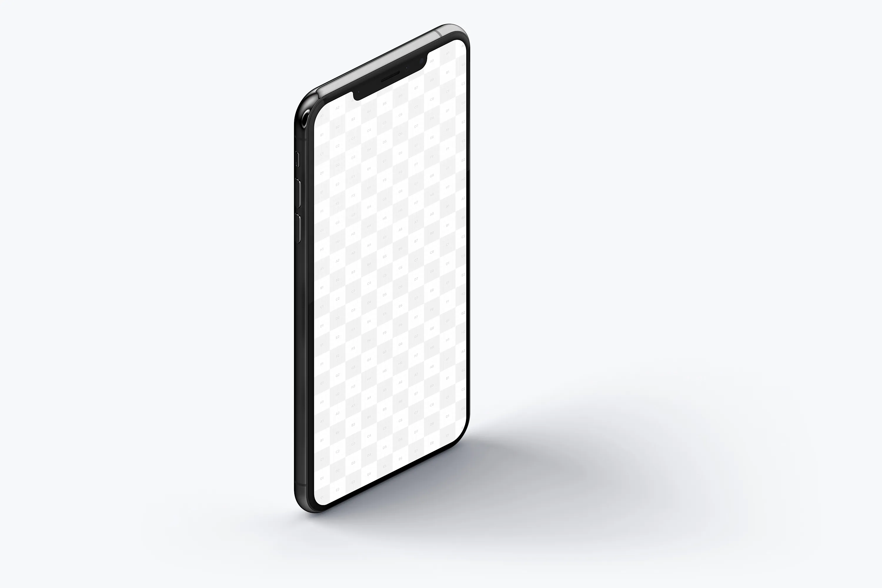 iPhone XS Max手机屏幕演示右视图02 iPhone XS Max Mockup, Isometric Right View 02插图