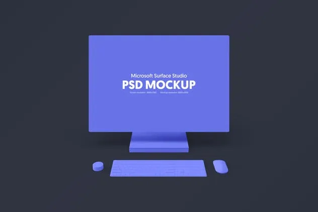 微软一体机Surface Studio样机模板v2 Microsoft Surface Studio Mockups v.2 – Photoshop插图(3)