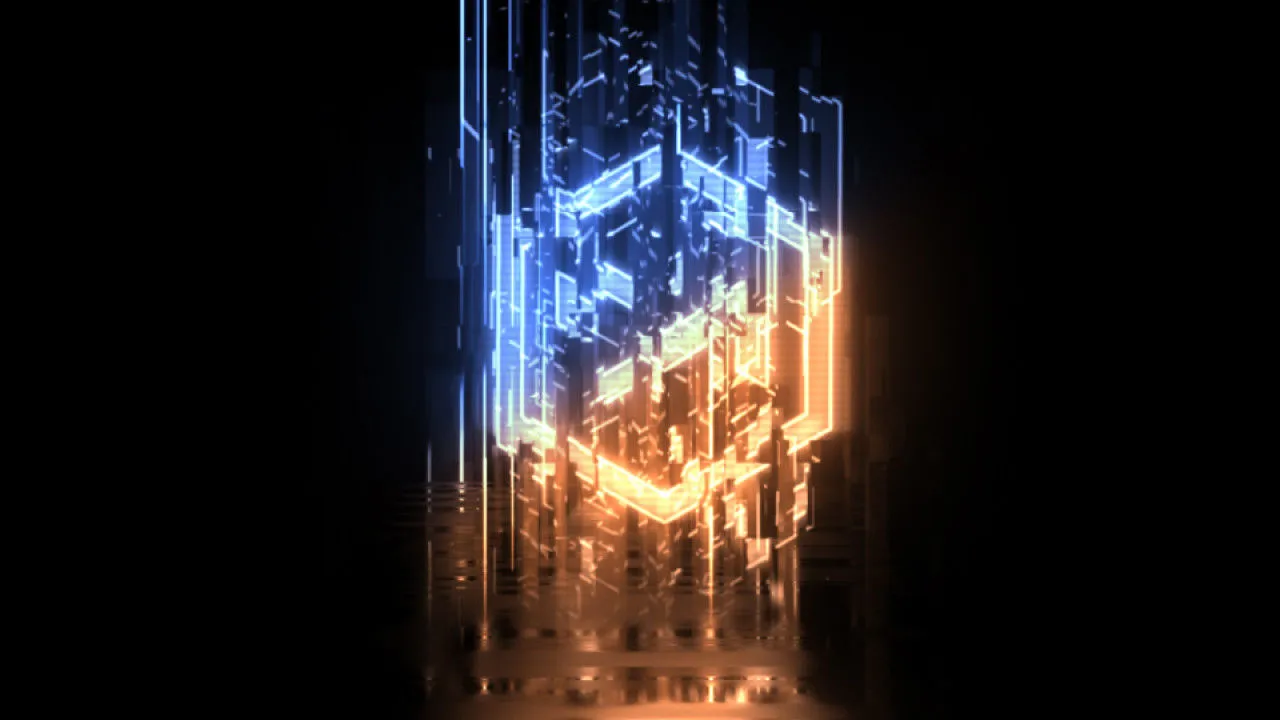 小故障科幻徽标像素设计精选AE模板