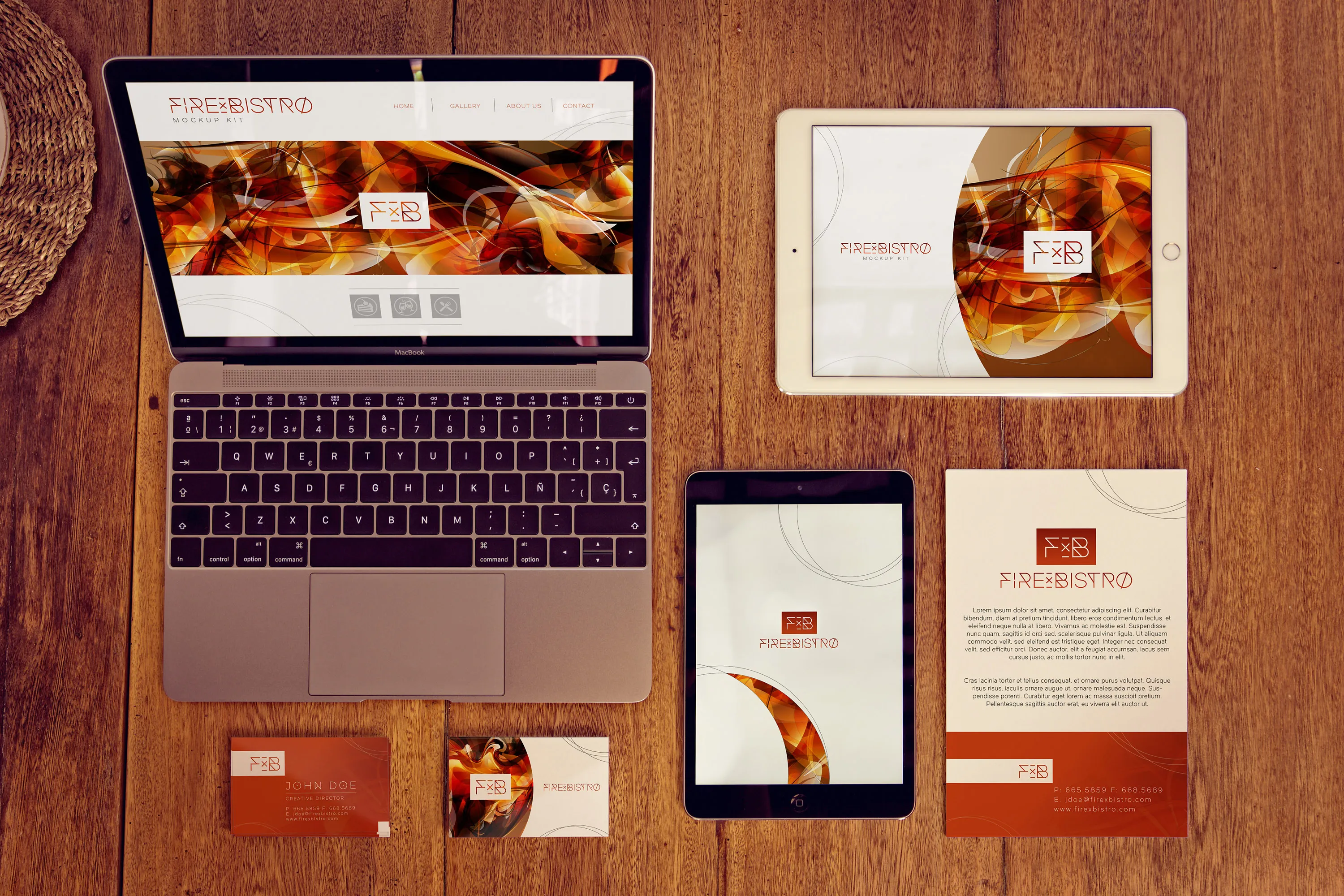 品牌标识设计预览效果图办公用品等距场景样机模板03 Stationery Mockup 03插图