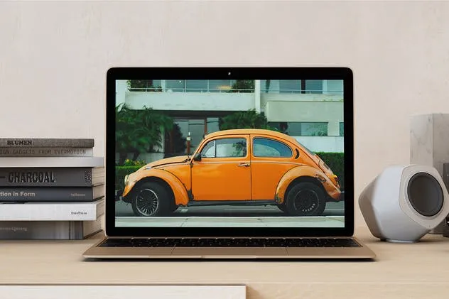 14寸笔记本电脑屏幕预览素材库精选样机模板 14×9 Laptop Screen Mock-up插图(4)