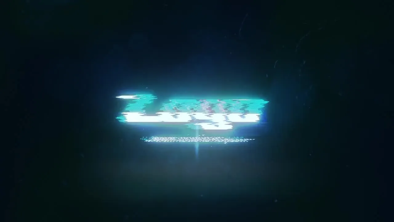 动感活力的扭曲和故障效果展示徽标像素设计精选AE模板