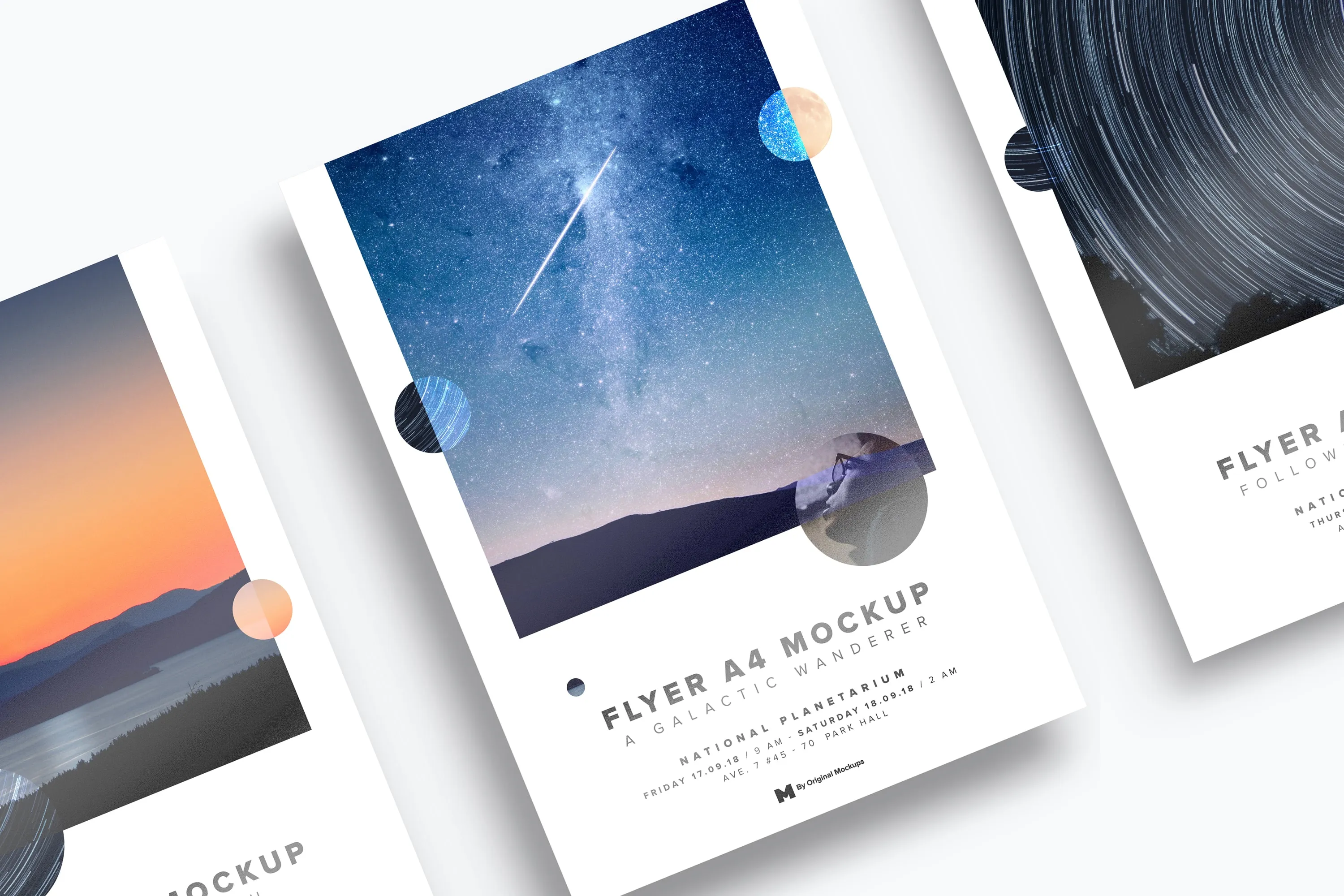 A4/A5大小规格传单设计效果图样机01 A4 / A5 Flyer Mockup 01插图