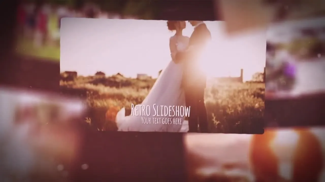 复古照片幻灯片像素设计精选AE模板