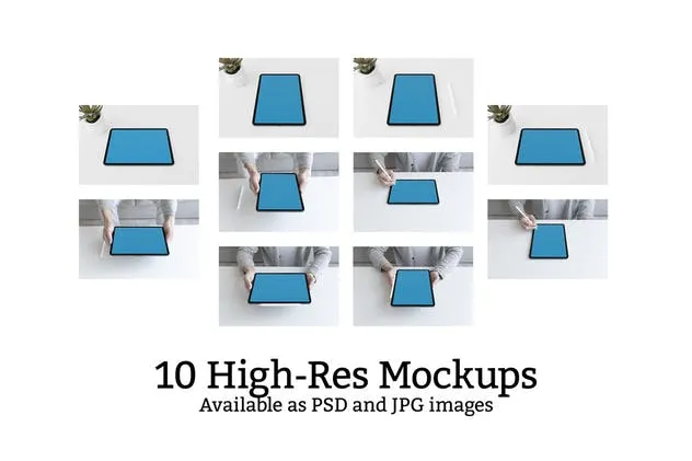 真实场景iPad Pro(第三代)设备样机展示模板 10 iPad Pro (3rd Generation) Mockups插图(2)