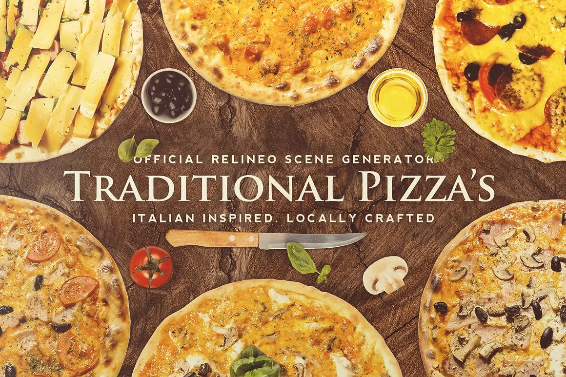 Italian Restaurant Scene Generator时尚高端的意大利餐厅场景生成器下载[psd]插图(1)