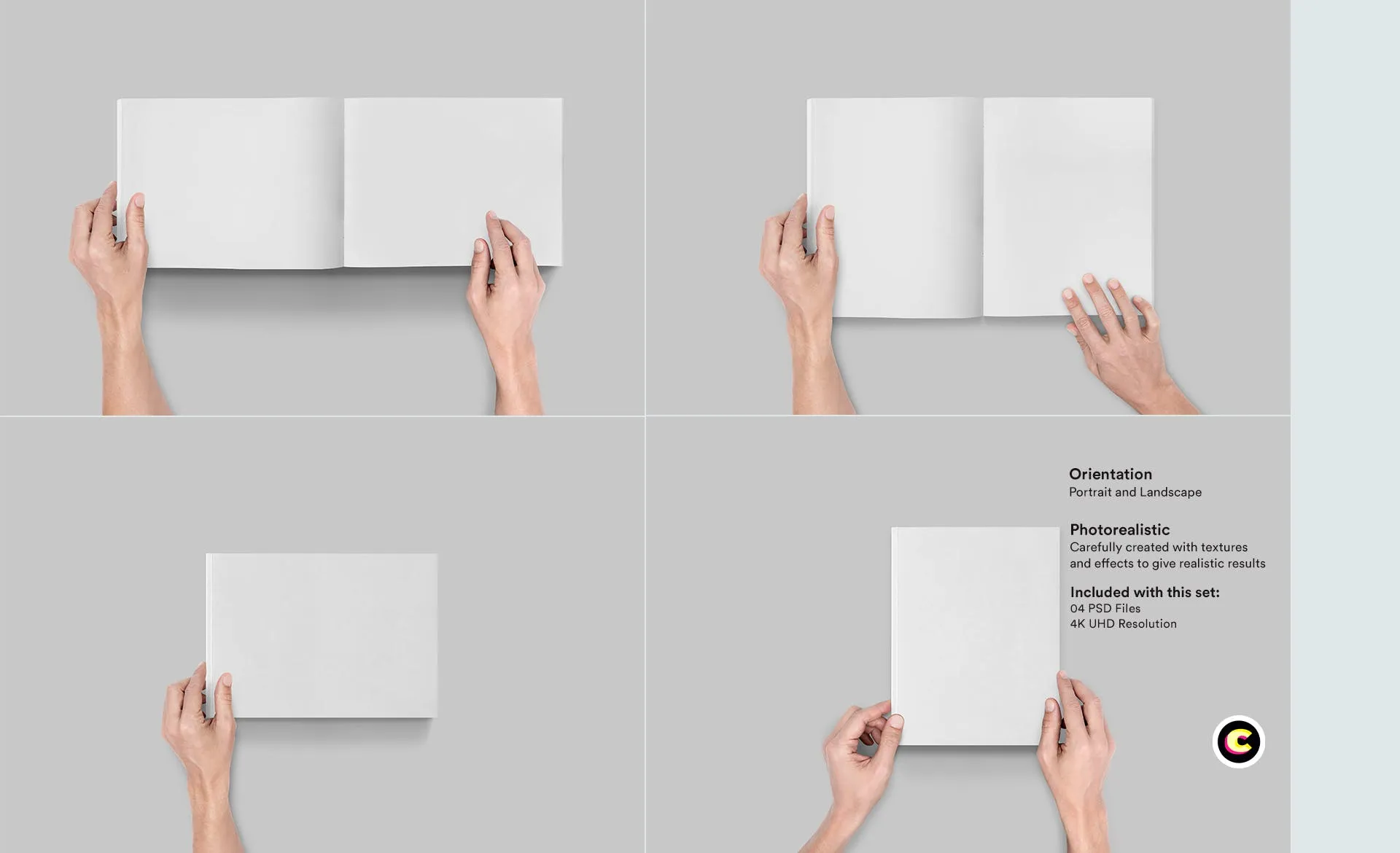 杂志图书封面印刷效果图样机素材库精选 Magazine Mockups插图(2)