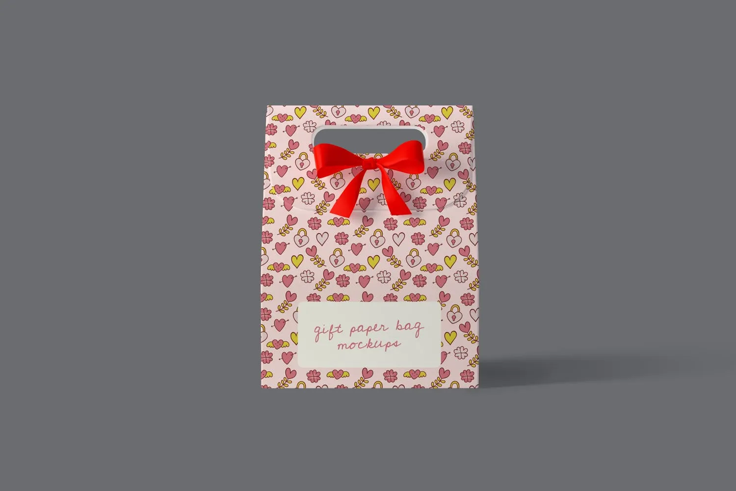 礼品纸袋外观设计图素材库精选模板 Gift Paper Bag Mockups插图(1)