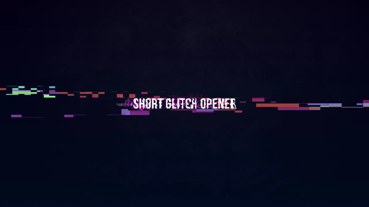 小故障文本动画转场像素设计精选AE模板